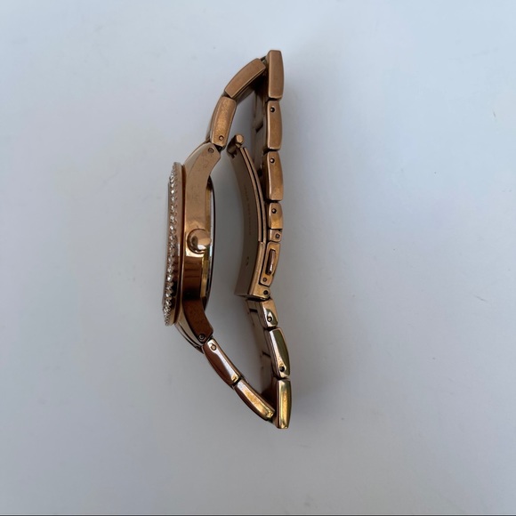 Fossil rose gold chronograph watch diamond accents - Picture 3 of 7